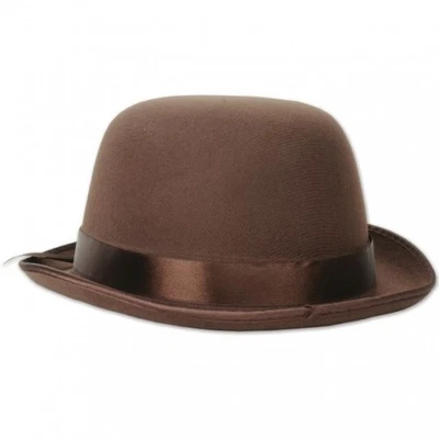 BEISTLE Bowler Hat Brown Hat Adult Fits Most British Party Supplies and Decorations
