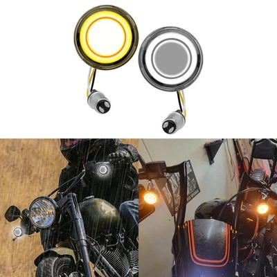 Luces LED intermitentes para Harley Sportster Softail Touring Dyna Fat Boy 1157 Foto 1 de 4