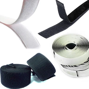 Fastening Tape Self Adhesive Heavy Duty Sticky Strip Sew On Tape Hook Loop - Picture 1 of 12