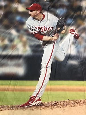 HALL OF FAME ROY HALLADAY PHILADELPHIA PHILLIES THREE60 BLACK PICTURE TEE SHIRT - Image 1 of 4