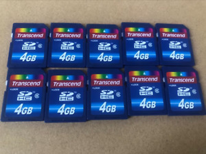 10PCS  TRANSCEND SDHC  4GB   SD  CARD CLASS 6