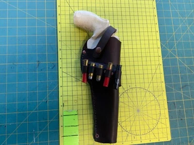 "Funda de cuero hecha a mano derecha 3"" cilindro Taurus Judge y cartucho" Foto 1 de 4