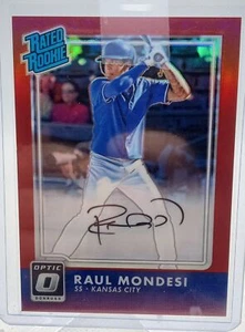 2016 Donruss Optic #RR-RM Raul Mondesi Rated Rookies Signatures Red #/50 - Picture 1 of 2