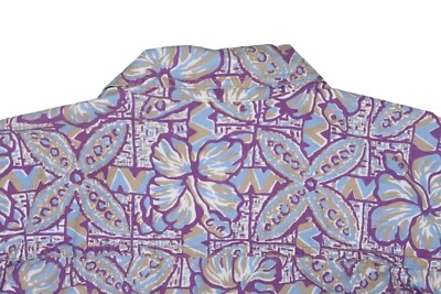 THE TERRITORY AHEAD MENS LARGE SHORT SLEEVE HAWAIIAN AZTEC FLORAL BUTTON SHIRT - Image 1 of 4