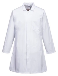 PORTWEST Mens Food Coat Three Pockets Stud Front Non-Shrinking Safety 2206 - Picture 1 of 3