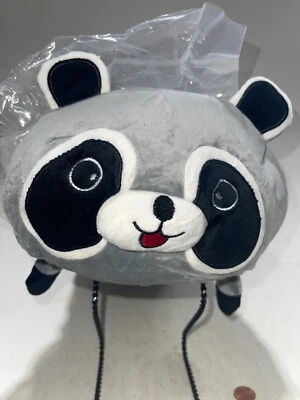 Kids Stuffed Raccoon Oval Critter Pillow Plush 16" L X 8.5" W - Image 1 of 4