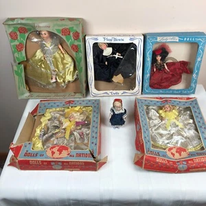 Lote 6 Muñecas Todas las Naciones American Beauty Play House Monja Dama Alice Bisque - Imagen 1 de 7