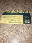 Vintage Railroad Pass Ticket Railroad Club Glencoe Skokie Valley Railroad 1950