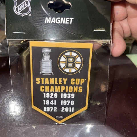 Boston Bruins 6X Stanley Cup Champions Banner Magnet NHL 🧲 Cover