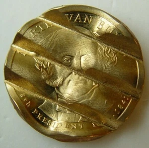 2008 Martin V. Buren Waffled Dollar ***PROOF***  Coin from US Mint - Picture 1 of 2