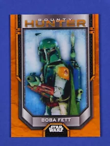STAR WARS BOUNTY HUNTERS BOBA FETT PBH-BF 174/250 ORANGE TOPPS - Picture 1 of 2