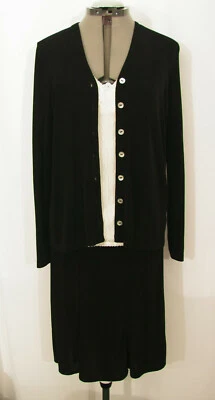 Josephine Chaus, Tejido, Traje Separado, Falda y Cárdigan, Negro, Talla S Foto 1 de 4