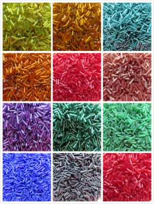 500 - 1000pcs Bugle Beads Many Colour Jewellery Craft Making UK Seller - Image 1 of 4