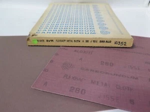 Carborundum Flexbac Metal Cloth 9 x 11" 10352 Grit 280 Qty 150 Sheets Brand New - Picture 1 of 2