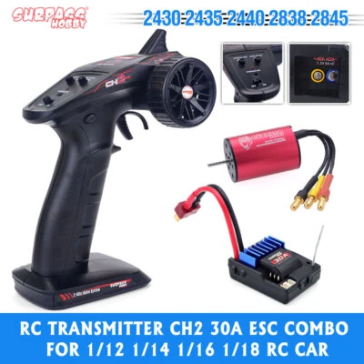 SURPASS HOBBY RC-Sender Empfänger Motor ESC Kamm für 1/12 1/16 1/18 RC Auto - Bild 1 von 4