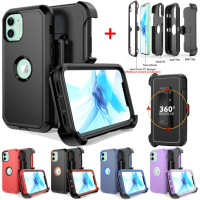 For iPhone 12 Pro Max,12/11 Pro Max Case Heavy Duty Shockproof Cover+Belt Clip - Image 1 of 4