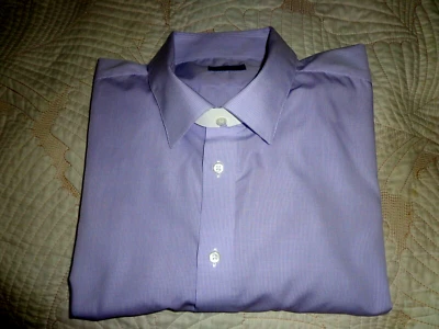 Tom James Executive Collection Dress Shirt Size XL 18/32 Lavender  100% Cotton - Image 1 of 4