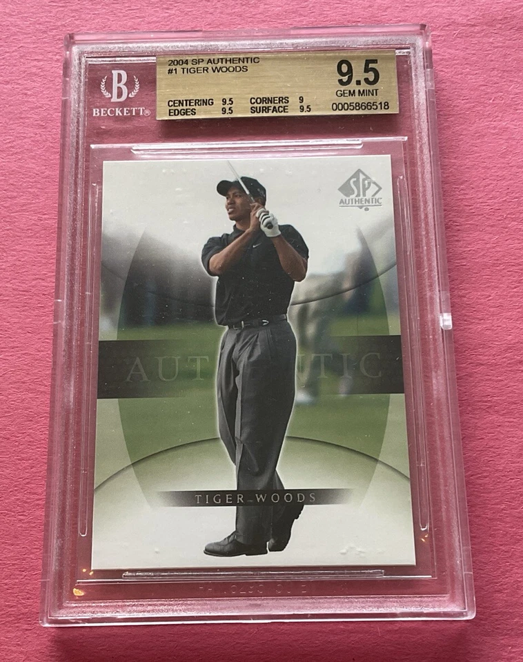 TIGER WOODS ~ BGS 9.5 ~ 2004 SP Authentic Golf #1 ~ HOF - Image 1 of 3