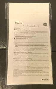 50 Pack Canon Printer Photo Paper Pro PR-101 8X4 8"X4" *NEW* - Photo 1/2