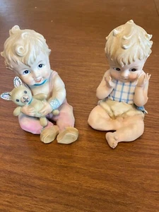 DUE statuine orsacchiotto vintage porcellana Topline Imports Giappone coppia 63/251 - Foto 1 di 12