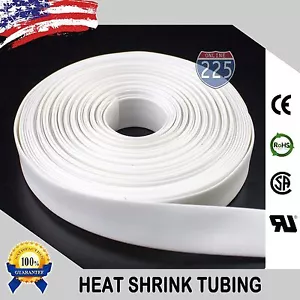100 FT. 100' Feet WHITE 1/4" 6mm Polyolefin 2:1 Heat Shrink Tubing Tube Cable US - Picture 1 of 1