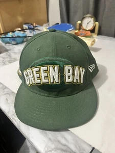Green Bay Packers NFL Mens New Era 59Fifty Fitted Hat Cap Green Size 8 - Picture 1 of 8
