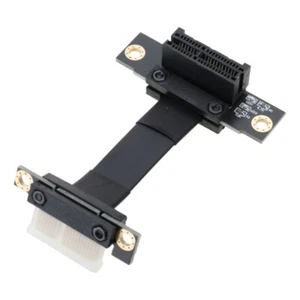 PCIE X1 Riser Cable Dual 90 Degree Angle PCIe 3.0 X1 X1 Extension Cable 8Gb/s - Picture 1 of 8