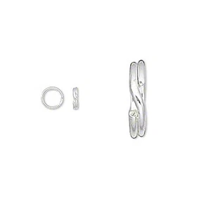 10 Sterlingsilber Split Ringe Doppelring Schlüsselring Typ 4 mm 5 mm 6 mm 7 mm 8 mm - Bild 1 von 1