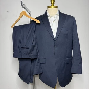 Traje de dos piezas Jos A Bank Traveler's Collection 40R 32W azul marino 100 % lana - Imagen 1 de 13