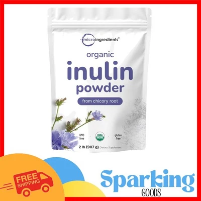 Polvo de fibra de inulina natural sin sabor 32 oz - Apoya la digestión y la salud intestinal Foto 1 de 4