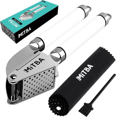 MiTBA Garlic Press set- Professional Stainless Steel Mincer, User Friendly With  - Image 1 of 4