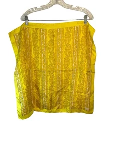 Liberty of London Bufanda Cuadrada Amarillo Pergamino Clásico Elegante Paisley Patrón - Imagen 1 de 15