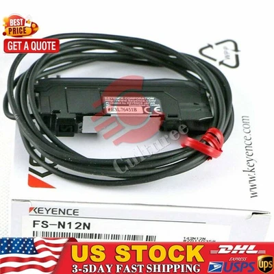 1PC New Keyence FS-N12N Fiber Optic Sensor FSN12N In Box US Free TAX - Image 1 of 2