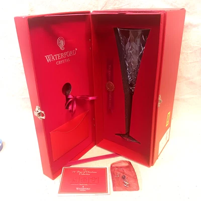 WATERFORD 12 Días de Navidad 4 CUATRO PÁJAROS LLAMADORES Flauta Champagne Dije Cinta Foto 1 de 4