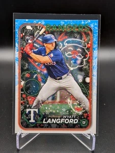 2024 Topps Holiday WYATT LANGFORD #H113 Rookie RC Texas Rangers - Picture 1 of 2