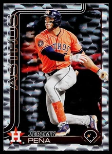 2025 Topps Silver Crackle Foilboard Jeremy Peña #307 Houston Astros - Foto 1 di 2