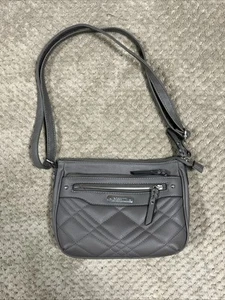 Rosetti Shai Mini Crossbody Bag Adjustable Shoulder Strap Smoke Gray Quilt - Picture 1 of 10