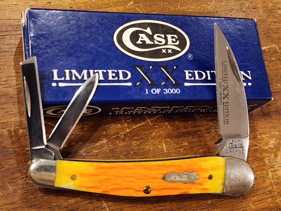 Case XX 6355WH SS 2004 edición limitada NAVAJA DE BOLSILLO SEAHORSE WHITTLER HUESO PIEL NARANJA Foto 1 de 4