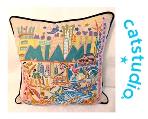 CatStudio RARO "Miami" City Bordado Acento Almohada 2016 20" x 20” - Imagen 1 de 9