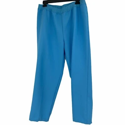 Pantalones Doblados 14WP Mujeres Azul Informal Tirar Cintura Elástica Poliéster Cortos Usados en Excelente Condición Foto 1 de 4