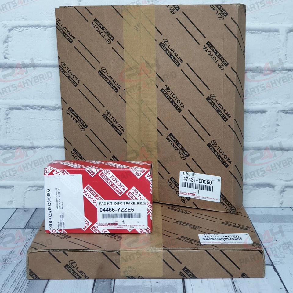 Genuine Toyota Yaris Rear Brake Pads & Discs Oem Part 04466-yzze6 & 42431-0d060 - Image 1 of 1
