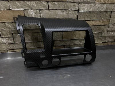 2006-2011 Civic MATTE Double Din Stereo Kit Hydro Carbon Jdm trim Password - Image 1 of 4