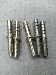 (5) 178-04-04 Brass Mender Fitting 1/4" Hose Barb to 1/4" Hose Barb - Picture 1 of 1