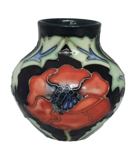Moorcroft bauchige Mohnvase - Bild 1 von 5