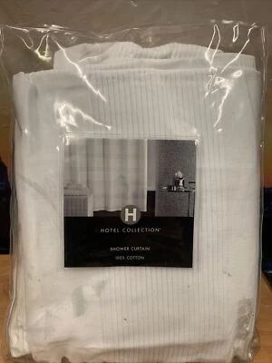Hotel Collection Woven Pleat Shower Curtain, White 💫👍 - Image 1 of 4