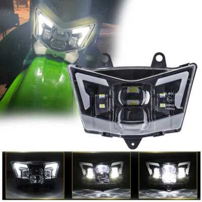 Faro LED de motocicleta para Kawasaki KLX110 KX125 KDX200 KX250F KX450F Faro Foto 1 de 4