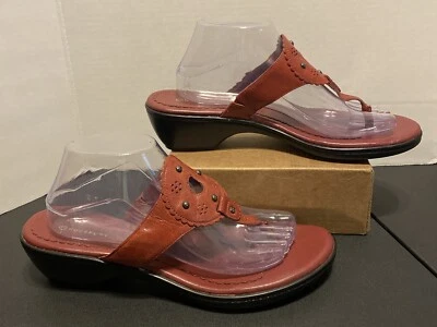 Sandalia Rockport Chanclas Tacón EE. UU. 10 UE 42 Mujeres Tacón Bloque Cuero Superior Foto 1 de 4