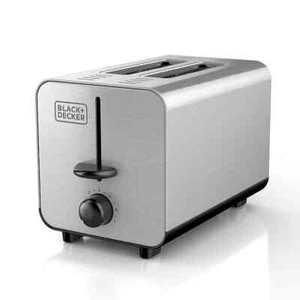BLACK+DECKER 2 Slice Extra-Wide Self-Centering Toaster Stainless Steel TR1050SS: - Picture 1 of 1