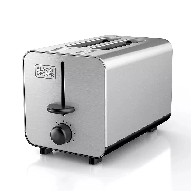 BLACK+DECKER 2 Slice Extra-Wide Self-Centering Toaster Stainless Steel TR1050SS: - Image 1 of 1