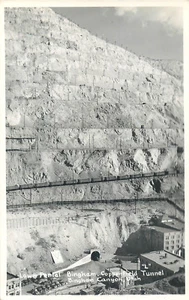 BINGHAM CANYON, UTAH LOWER PORTAL BINGHAM COPPERFIELD TUNNEL REAL PHOTO POSTCARD - Picture 1 of 2
